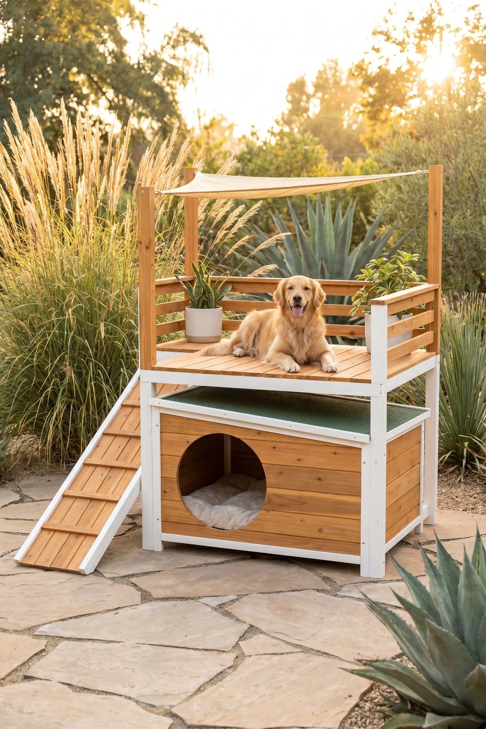 Shaded Two-Story House in a Dog Friendly Backyard