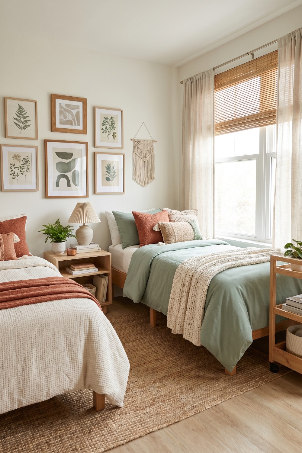 Earthy Dorm Room Bedding and Chunky Knit Blankets