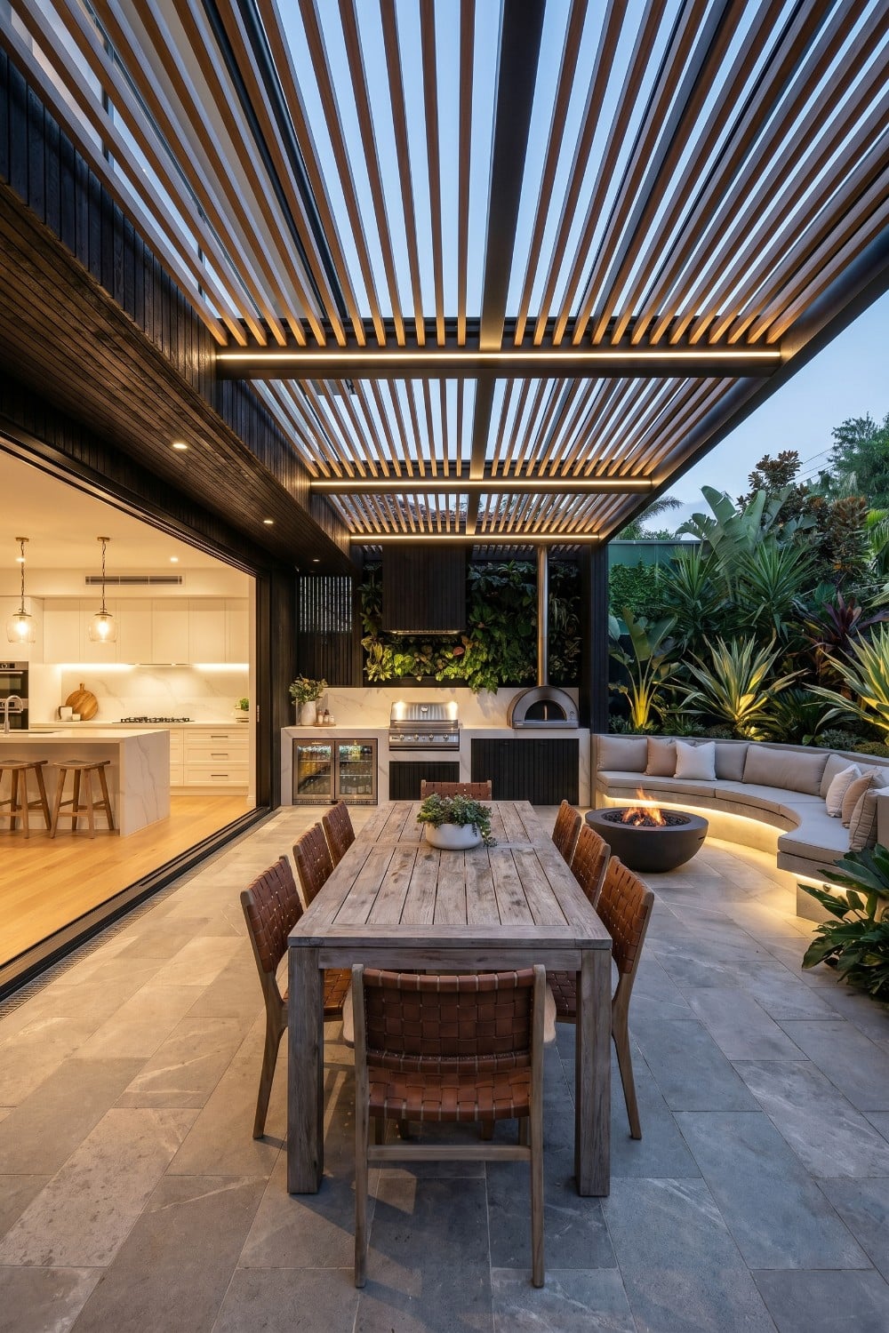Combine Stone And Wood Elements For Your Outdoor Entertaining Area ...