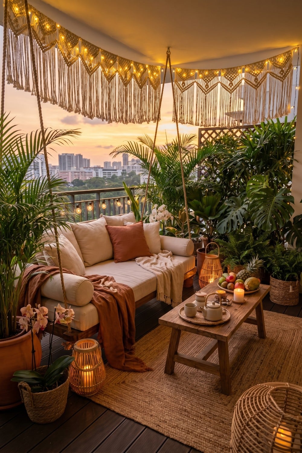 Turn Your Urban Apartment Into An Exotic Tropical Balcony Escape ...